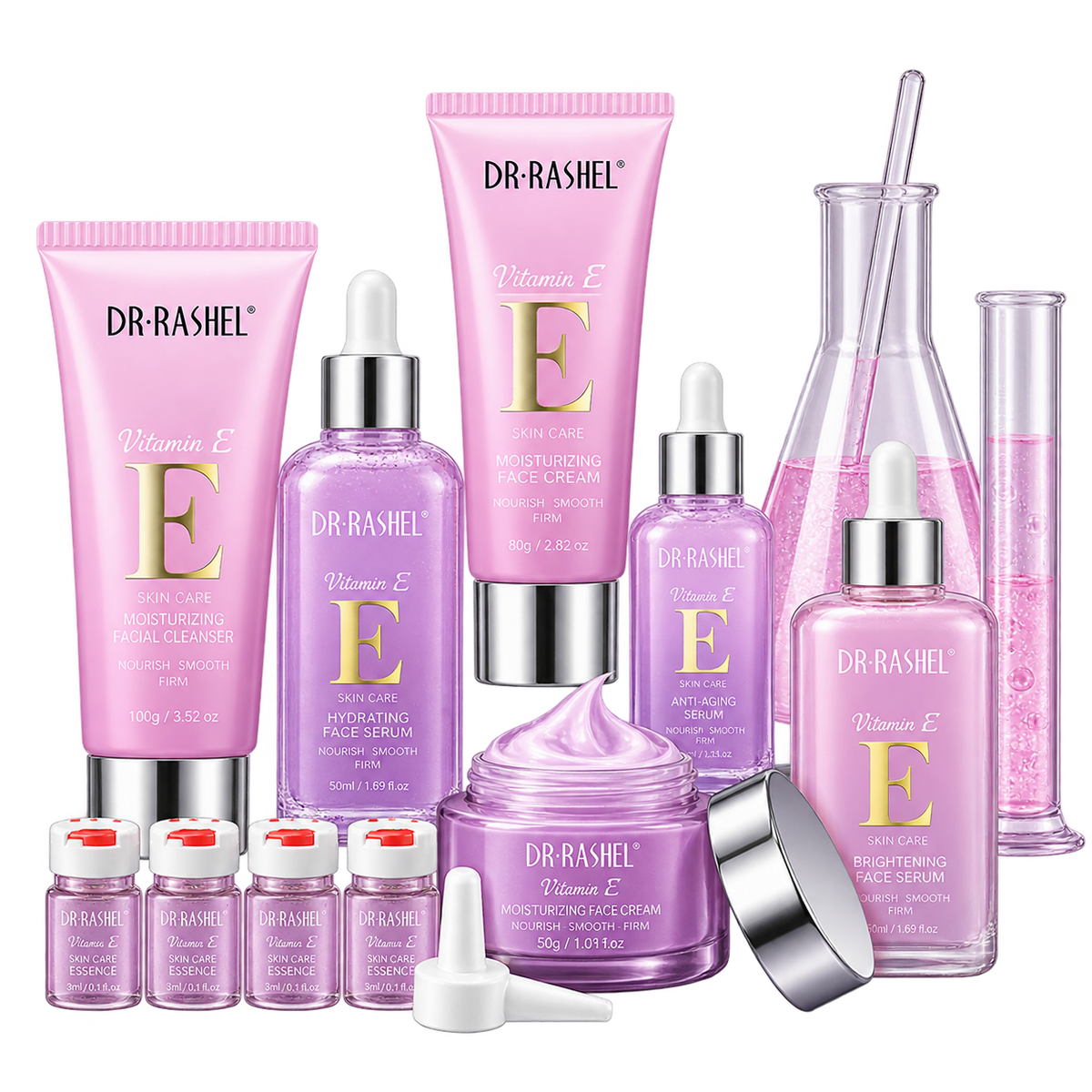 DR.RASHEL Vitamina E — Kit de Cuidados Faciais com 10 Peças — imagem 3