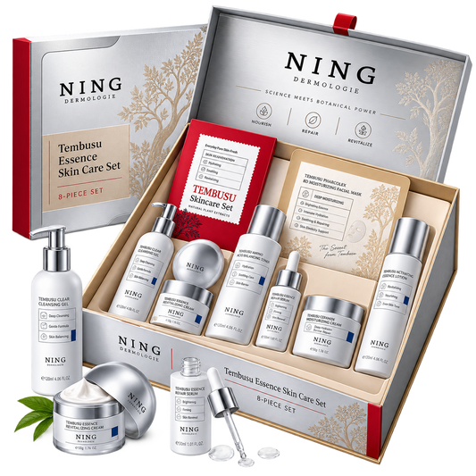 Kit Tembusu 8 Peças – Limpeza, Tônico, Sérum, Máscara e Hidratação