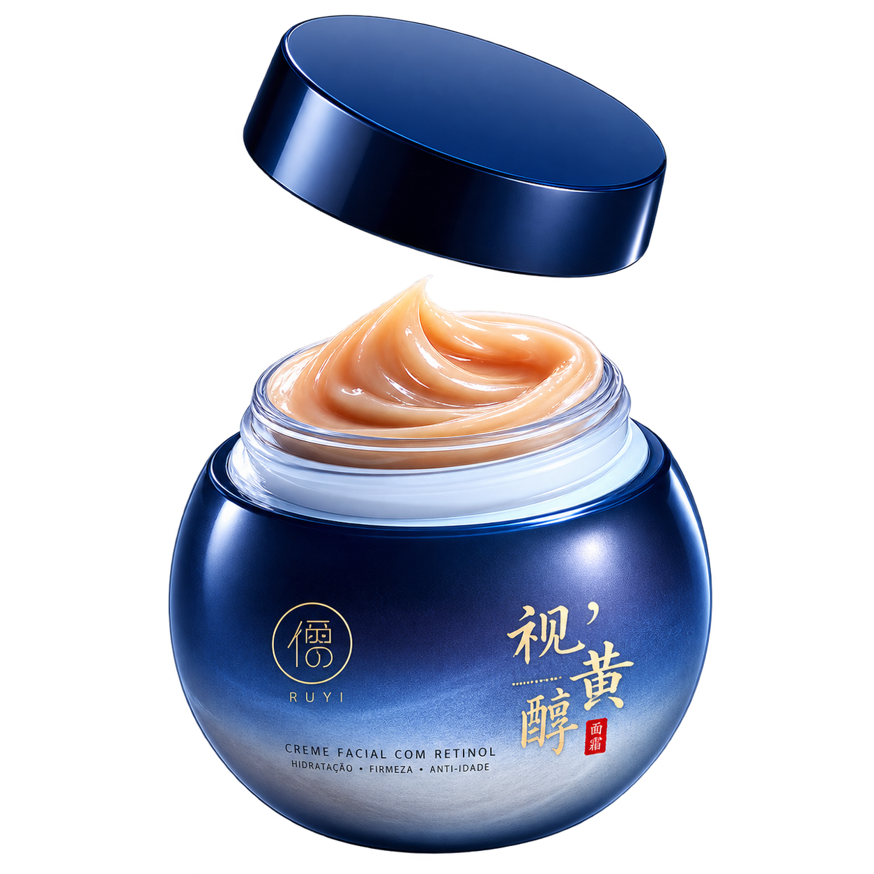 Creme Facial Premium com Retinol, Colágeno e Ácido Hialurônico – 100g