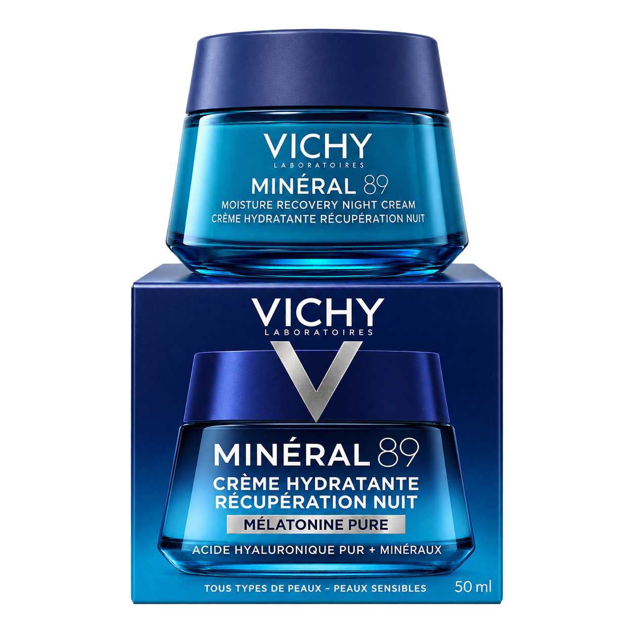 Creme Facial Hidratante Vichy Minéral 89 – Hidratação Intensa e Fortalecimento da Pele