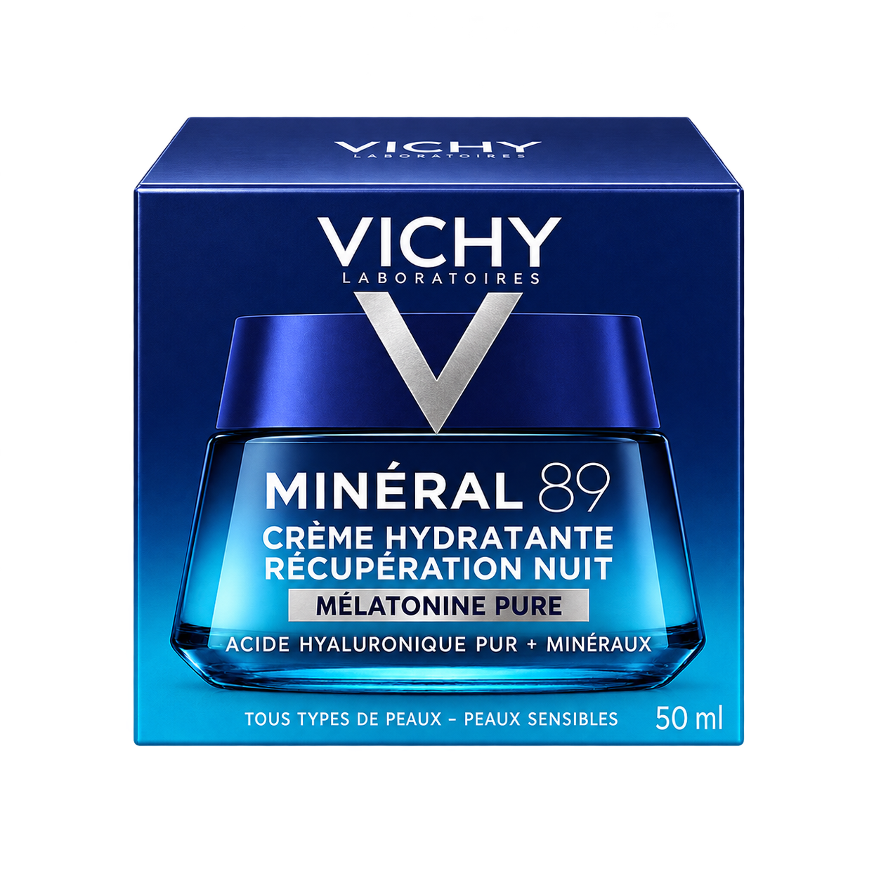 Creme Facial Hidratante Vichy Minéral 89 – Hidratação Intensa e Fortalecimento da Pele