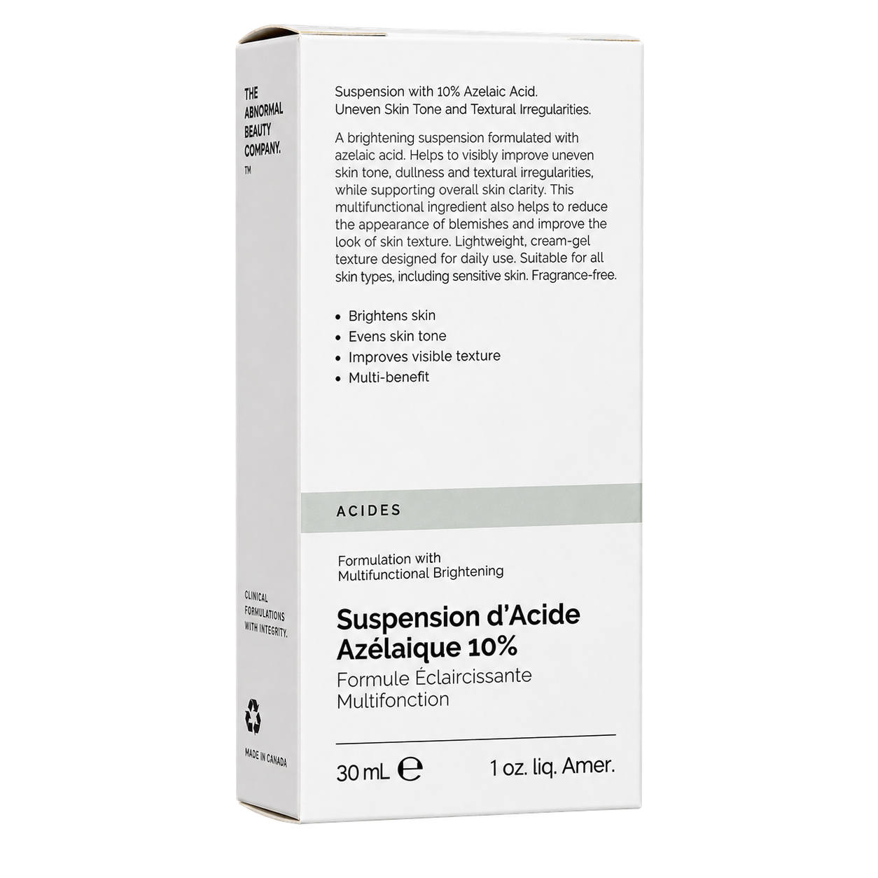 The Ordinary Azelaic Acid Suspension 10% 30ml – Creme Facial para Uniformizar o Tom e Melhorar a Textura da Pele