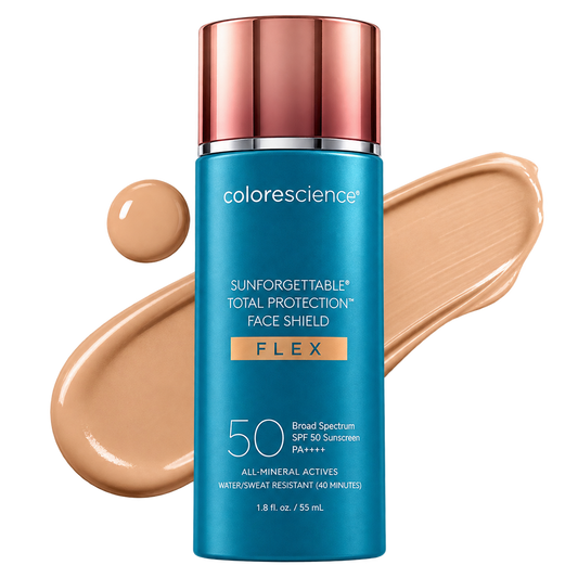 Protetor Solar Facial Colorescience Sunforgettable® Face Shield Flex FPS 50 com Cor – 55ml